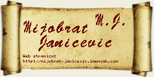 Mijobrat Janićević vizit kartica